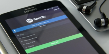 Spotify App auf Tablet