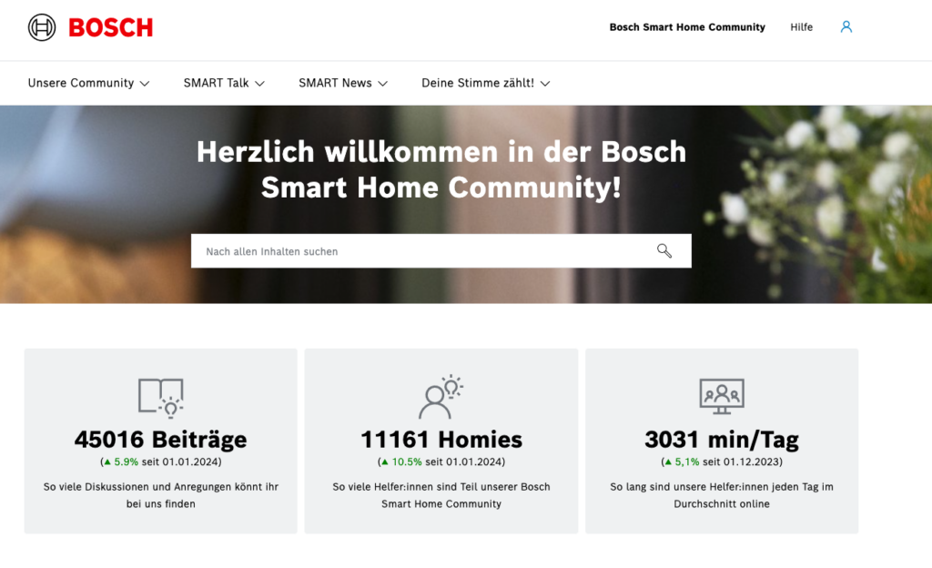 Bosch Smart Home Community Startseite
