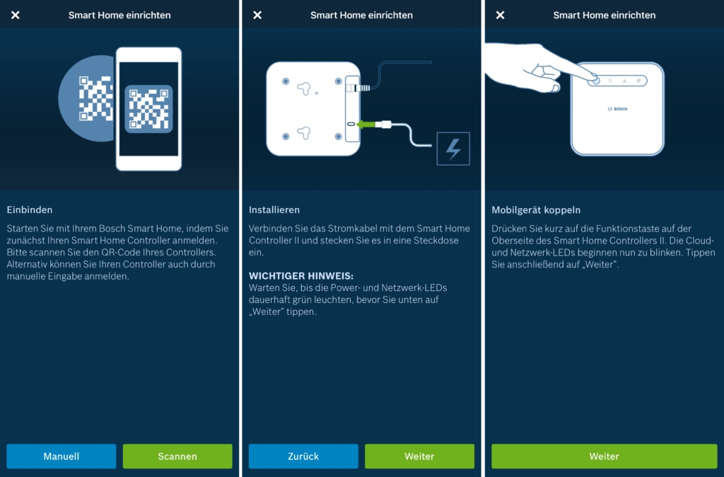 Bosch Home Controller II über die App einrichten