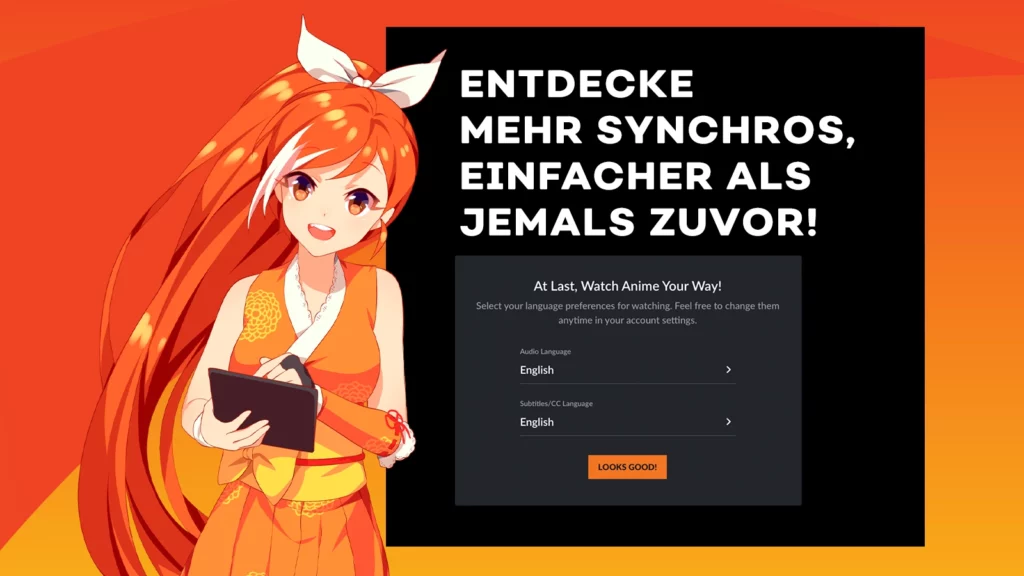Crunchyroll bietet Animes sowohl im Originalton als auch synchronisiert an.
