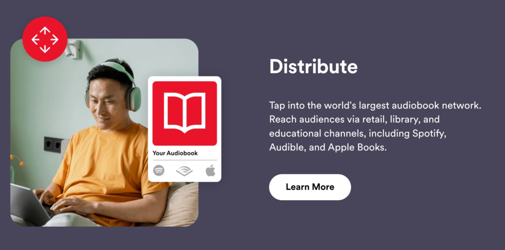 Findaway Voices by Spotify dient als Plattform für den Vertrieb von Hörbüchern.
