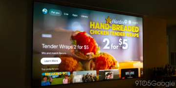 Google TV zeigt jetzt Fullscreen-Werbung für Fast Food