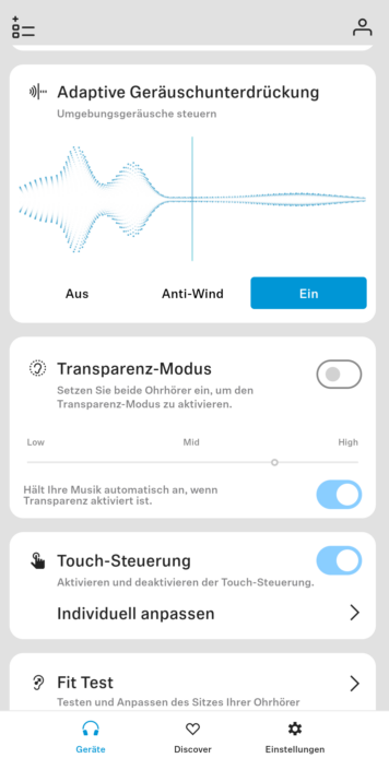 Sennheiser Momentum True Wireless 4 – App Screenshot