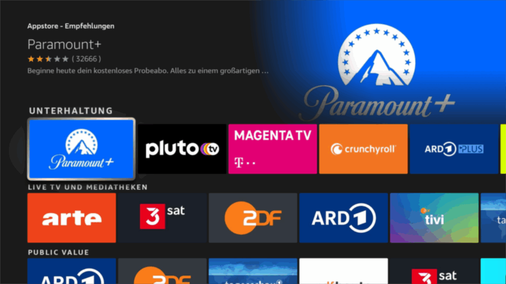 Die meisten relevanten Streamingdienste sind auf dem Amazon Fire TV Stick 4K Max verfügbar. | Screenshot: Amazon