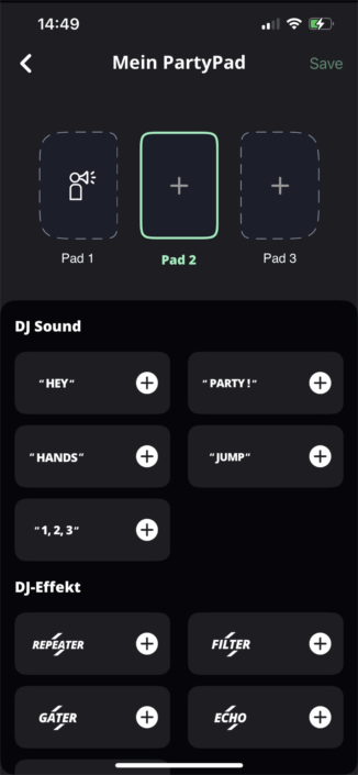 JBL Partybox Ultimate App Screenshot Hauptmenue 8
