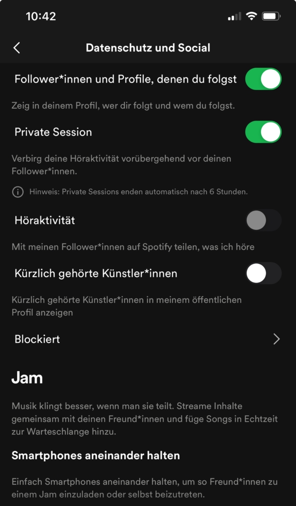 Screenshot Spotify App