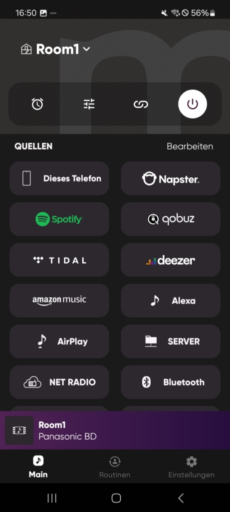 Musikquellen in der App