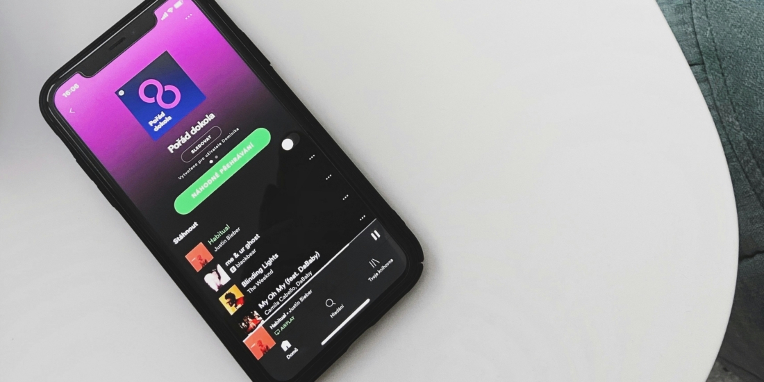 Handy mit Spotify