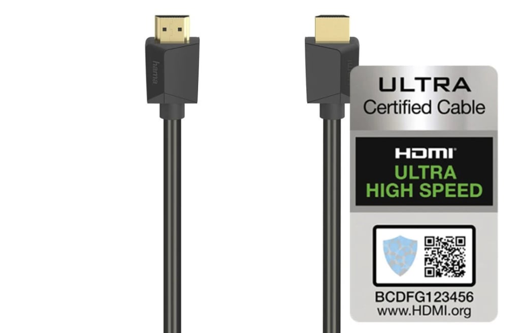 HDMI-Kabel, die für 8K und 4K bei 120 Hz bereit sind, erkennst du an der Zertifizierung für "Ultra High Speed".