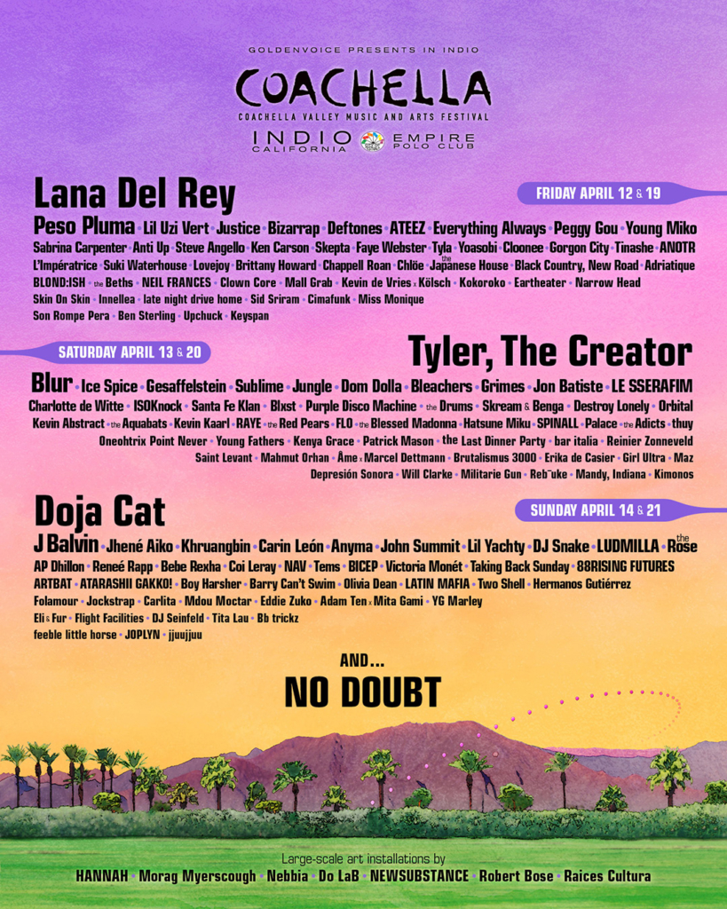 Line-up des Coachellas 2024