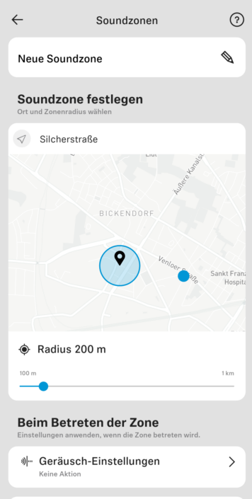 Sennheiser App Screenshot Zone
