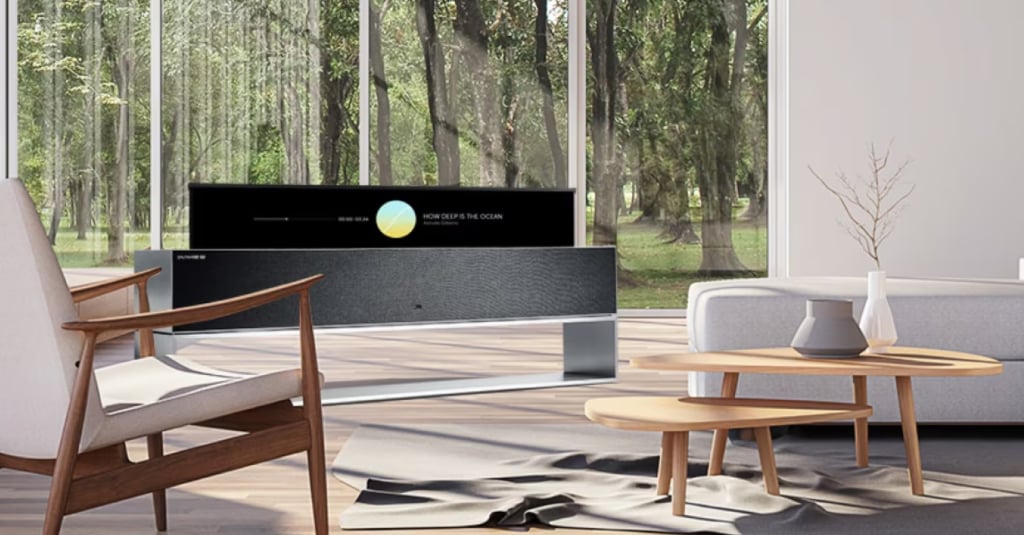Der LG Signature OLED TV R konnte das Display auch nur zum Teil ausfahren.