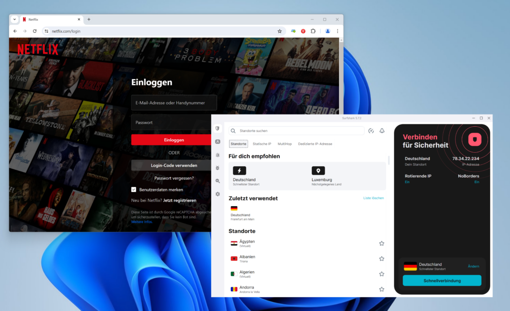 Netflix Probleme mit VPN-Verbindung.