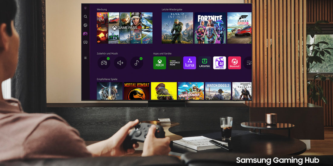 Der Samsung Gaming Hub bietet Zocken am Smart-TV - ohne Konsole und PC.