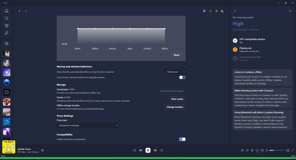Spotify weist HiFi-kompatible Wiedergabegeräte klar aus. 