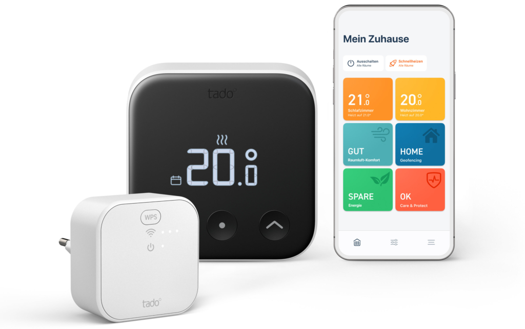 Hier sieht man das smarte Thermostat X - mit Bridge. 