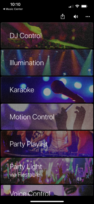 Screenshot der App Sony Fiestable