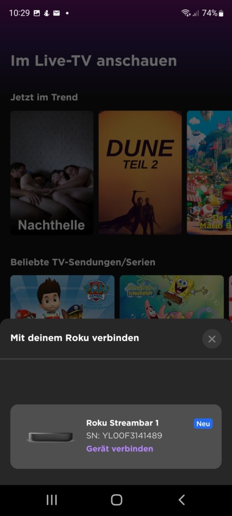 Streaming Roku App
