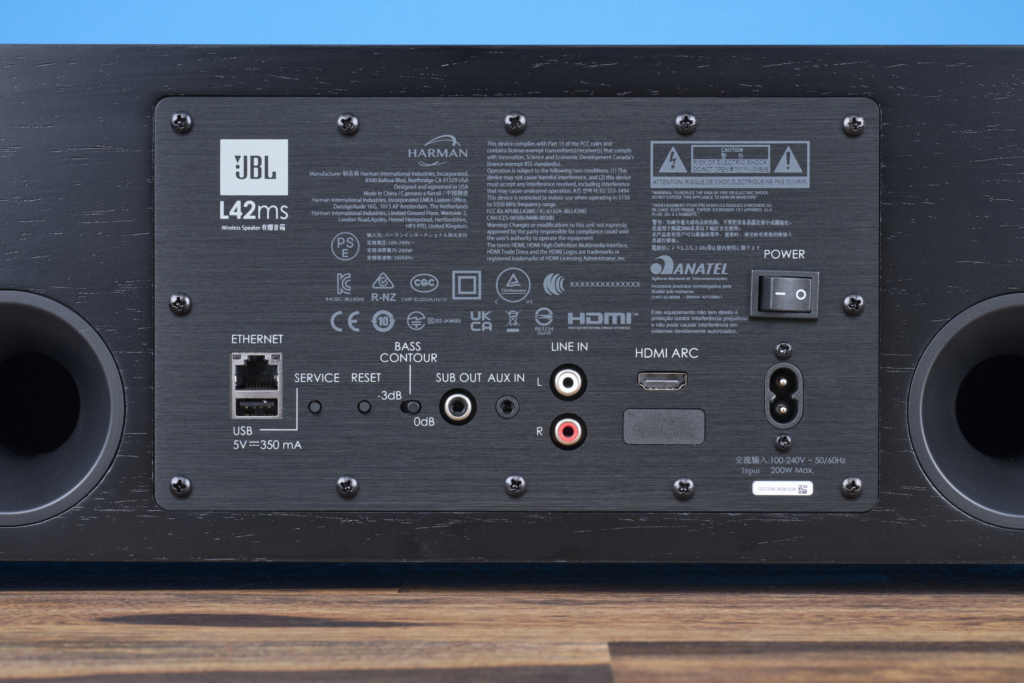 JBL L42ms – Anschlüsse