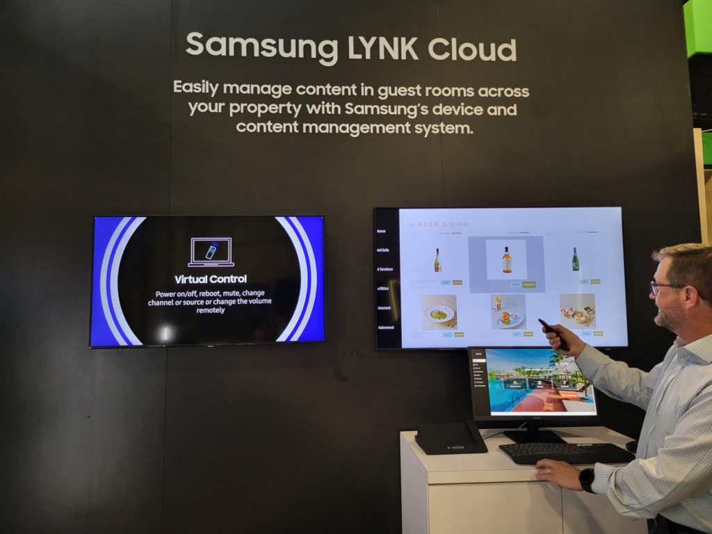 Die Samsung Lynk Cloud erlaubt z. B. den Zimmerservice über den Smart-TV zu rufen. 