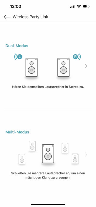 LG Xboom App Stereo Paar Party Link Screenshot