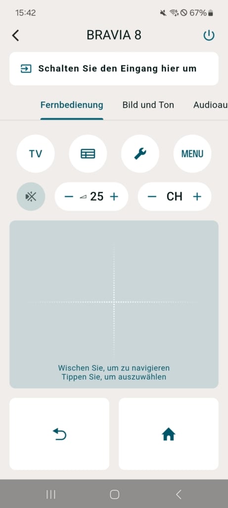 Fernbedienung Sony Bravia Connect App