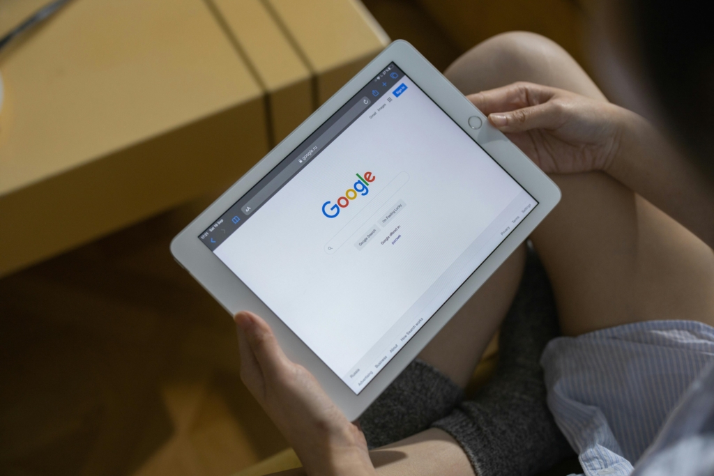 Google auf Tablet
