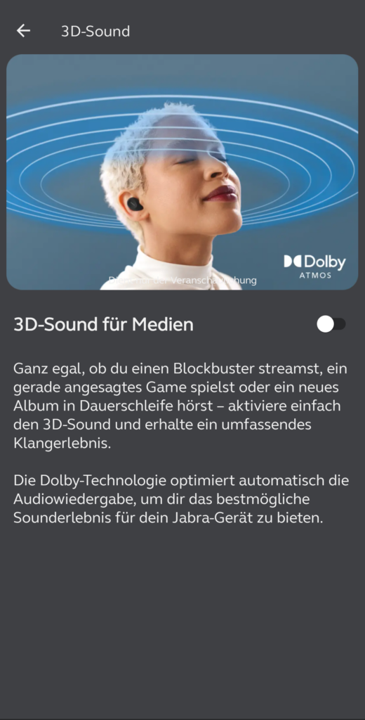 Jabra Screenshot Dolby 