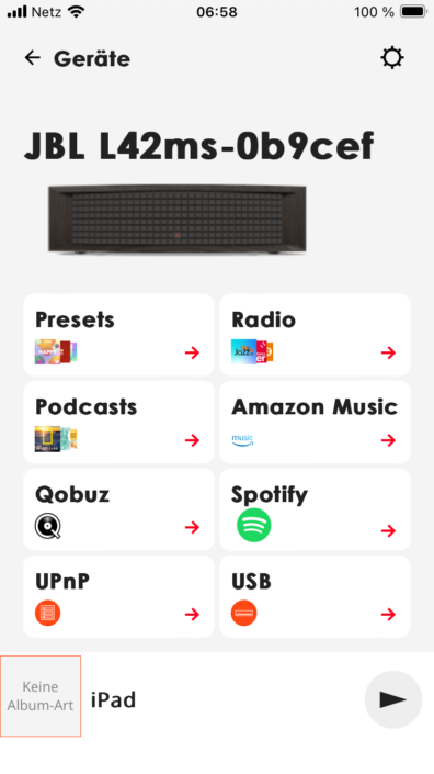 JBL L42ms – App