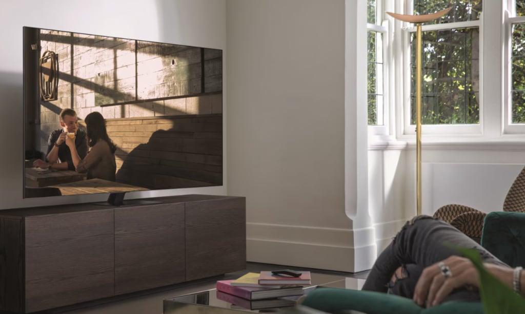 Samsung bewirbt seine Smart-TVs mit der Anti-Reflexions-Technik "Ultra Black Elite".