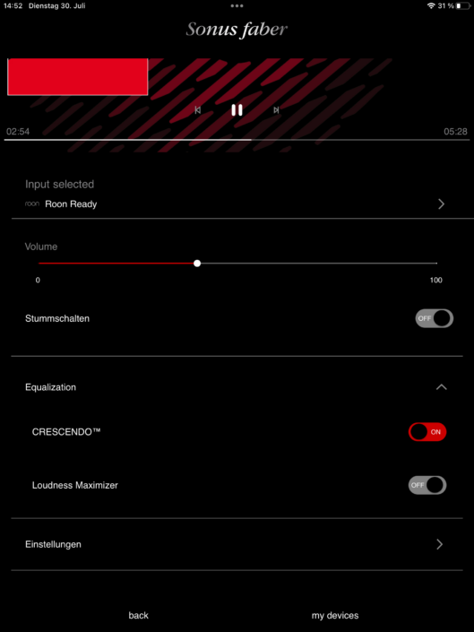 Sonus Faber Omnia App Screenshot Crescendo