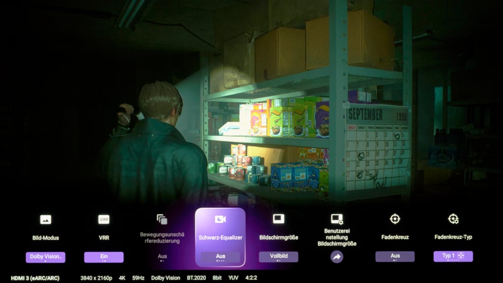 Resident Evil 2 mit Gaming-Overlay