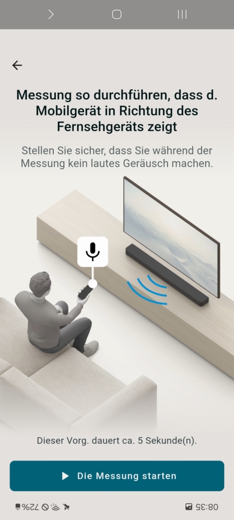 Einmessung per App