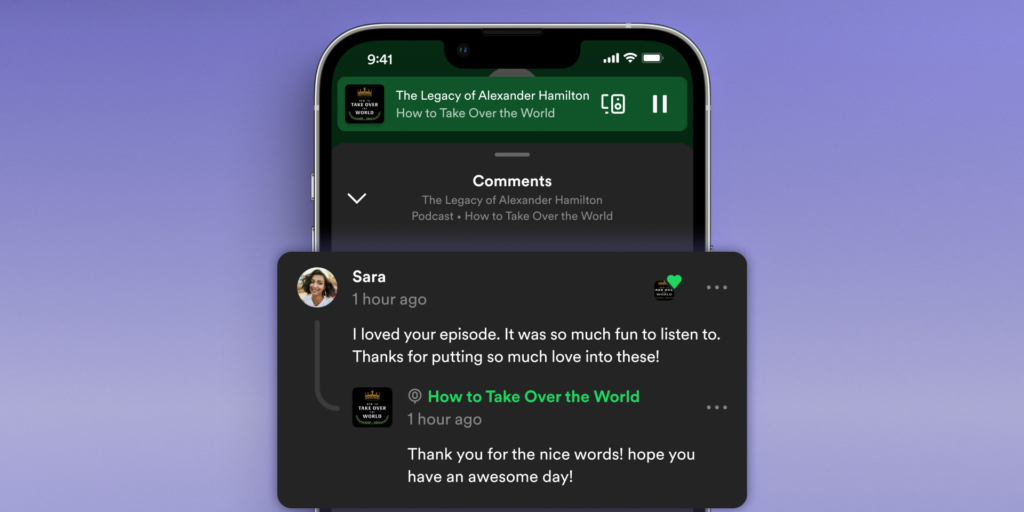 Spotify will mit der Kommentarfunktion die Podcast-Community enger vernetzen.