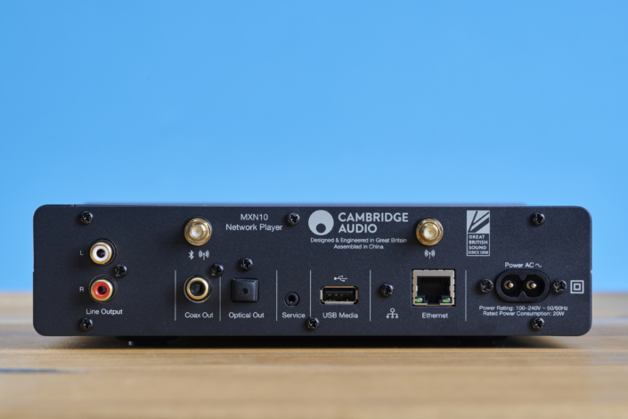 Was ist ein Streamer Cambridge Audio MXN10 Rückseite