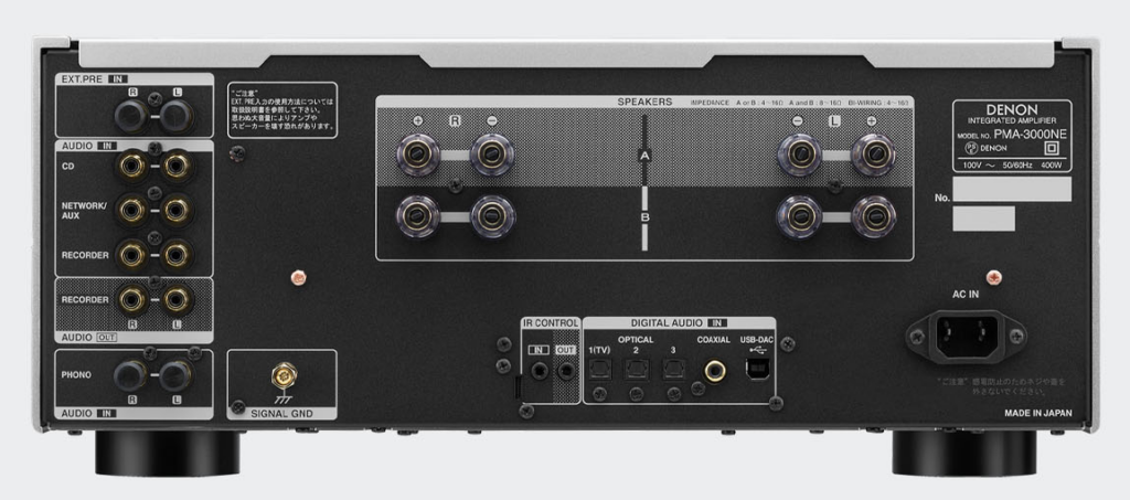 Denon PMA-3000NE Rückseite mit Anschlüssen