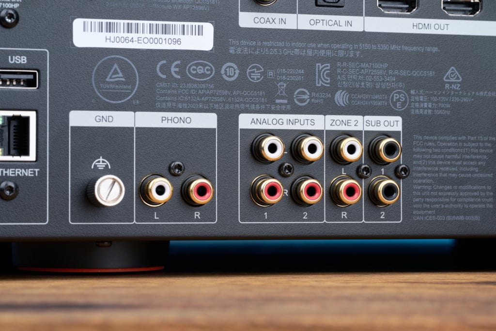 Audioanschlüsse Detailaufnahme