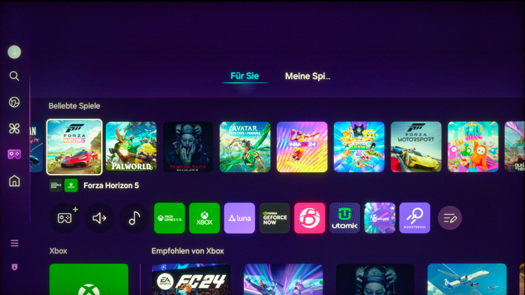 Gaming Hub Samsung QN90D