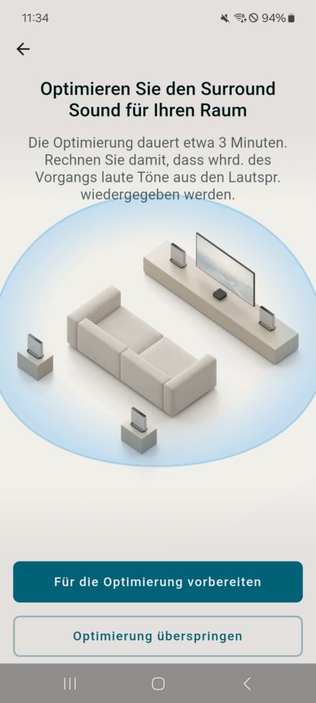 Sony Bravia Connect App Einmessung