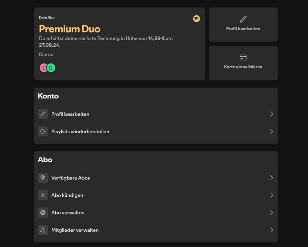 Screenshot Spotify