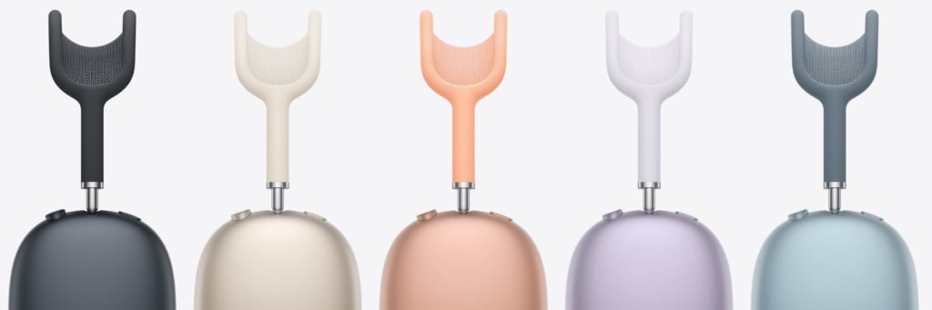 Die fünf neuen Farbvarianten der AirPods Max. 