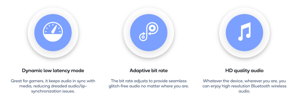 aptX Adaptive bietet durch seine variable Bitrate individuelle Vorzüge.