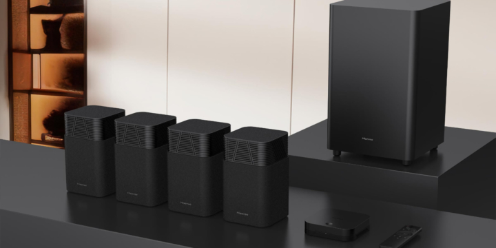 Das Audiosystem Hisense HT Saturn soll Soundbars auf die hinteren Ränge verweisen.