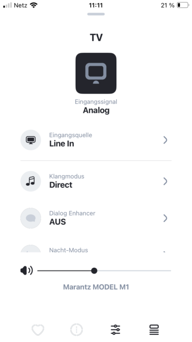 Marantz Model M1 – App Screenshot