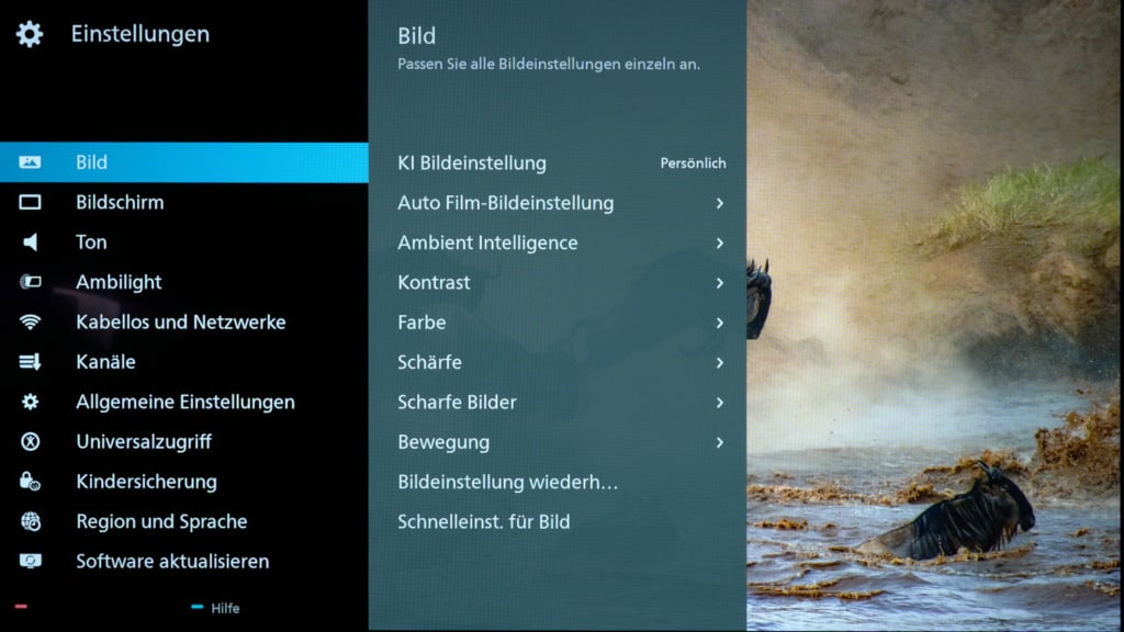 OLED759 Bildeinstellungen