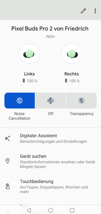 Google Pixel Buds Pro 2 – Screenshot