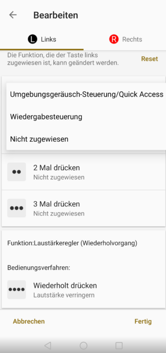 Sony WF-C510 – Bedienung