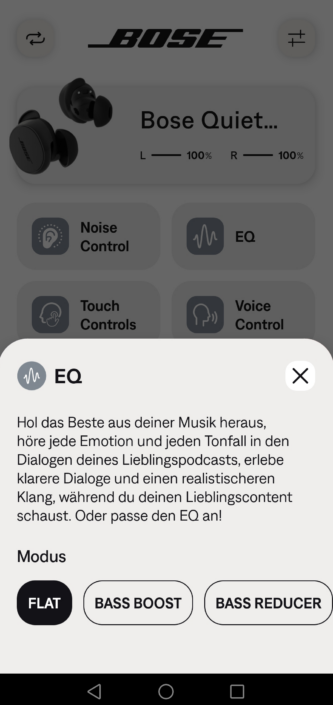 Bose QCE Screenshot – EQ