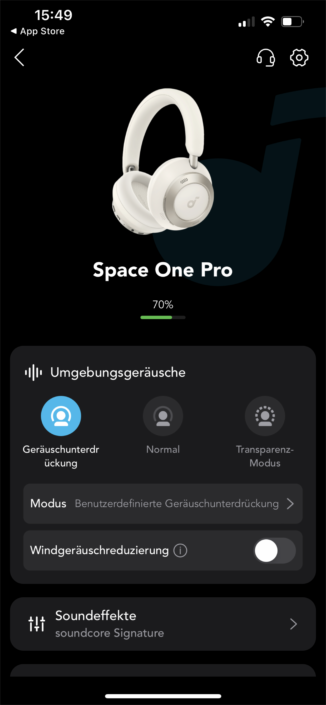 Soundcore Space One Pro Test App-Screenshot 1