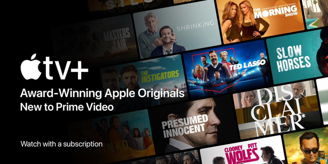 Apple TV+ lässt sich jetzt über Prime Video buchen.